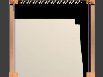 Arabic Sofa Low-poly 3D model