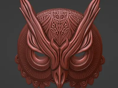 Owl Mask 3d printable 3D print model