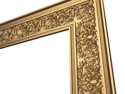 Classic Frame and Mirror 077 Low-poly 3D model