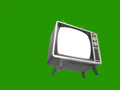 Retro TV - Vintage 3D Model for Games and Animations Low-poly 3D model