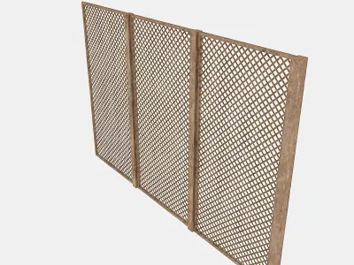 wooden separator 3D model Low-poly 3D model