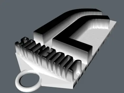Juventus keychain 3D print model