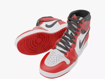 Nike Air Jordan 1 retro og 3D model