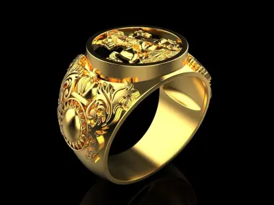 George the Victorious rings 30 3D print model