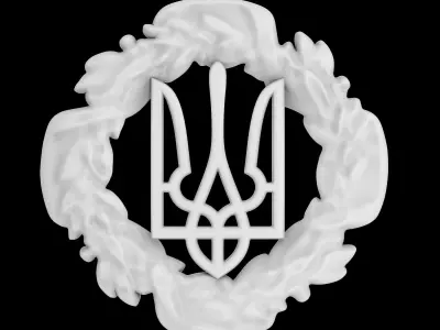 Emblem of Ukraine 3D model