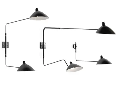 Serge Mouille wall lamp 3D model