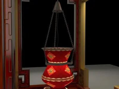 Chinese red lantern  3D model