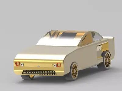 Drag car Free 3D model