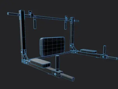 WM Pull Up Bar01 B Low-poly 3D model