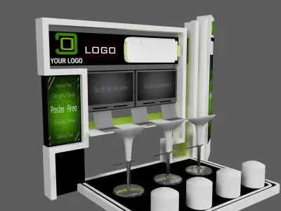 Booth Exhibition Stand a444d 3D model