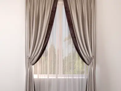 Set 35 Curtains 3D model