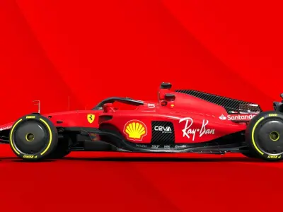 Ferrari SF23 RIGGED Low-poly 3D model