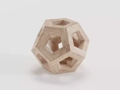 Dodecagon Interior Decoration Low-poly 3D model