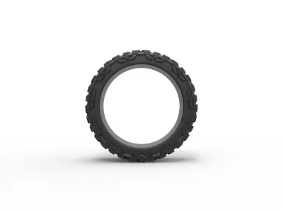 Mud low profile tire Scale 1 to 10 3D print model