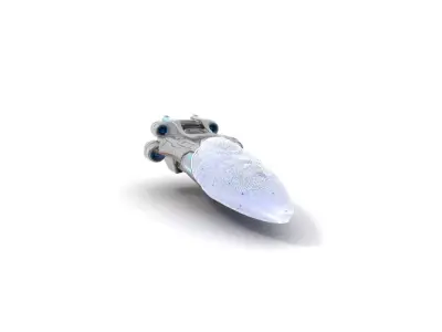Futuristic Spacecraft Model Pack with PBR Textures Low-poly 3D model
