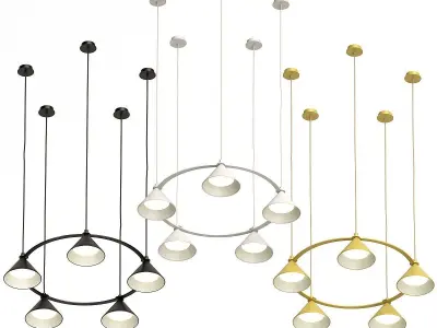 Zero Lumo Circle Pendant Light - neutral colors 3D model