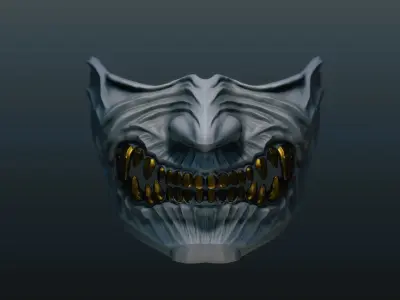 Menpo Mask 18 Half Face 3D print model