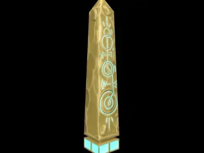 Asset Obelisc Low-poly Low-poly 3D model