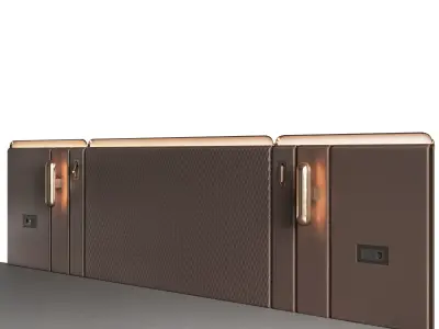 Leather Bedroom Headboard - 3 3D model