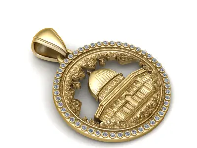 AQSA MOSQUE PENDANT 3D PRINTABLE MODEL  3D print model