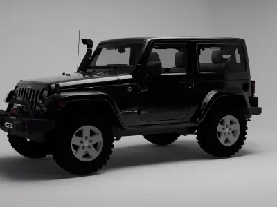 Jeep Wrangler Rubicon Low-poly 3D model