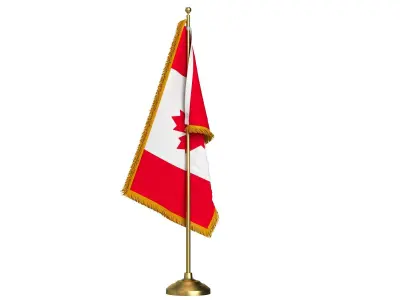 Canada Table Flag 3D model