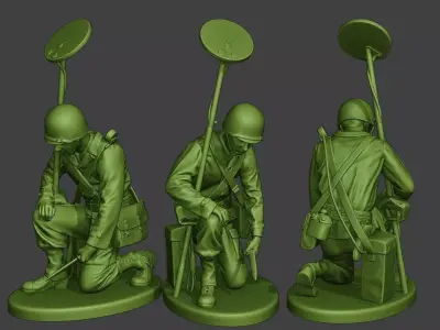 American engineer soldier ww2 Searching A9 3D print model