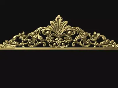 Luxury Bed Headboard for CNC Carving 3D print model