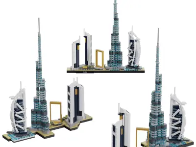 Lego Architecture Skyline - 21052 Dubai 3D model