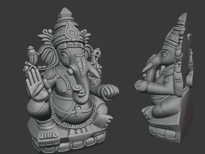Ganesha Statue 3D Print Scan 3D model