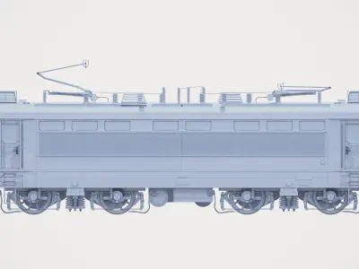 Bulgarian Railways Skoda 68E Low-poly 3D model