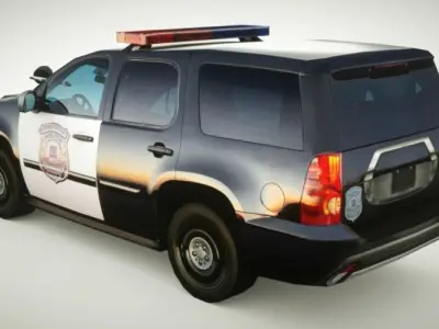 Generic Police SUV v6 Low-poly 3D model