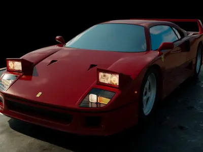 Ferrari F40 - Retro Supercar 3D model