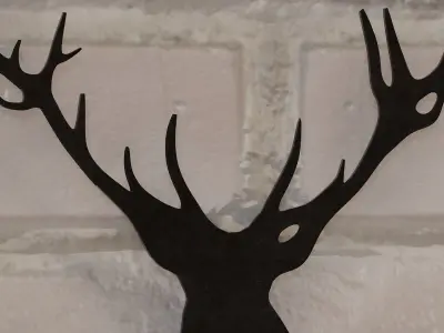 Deer Metal Wall Art 3D model