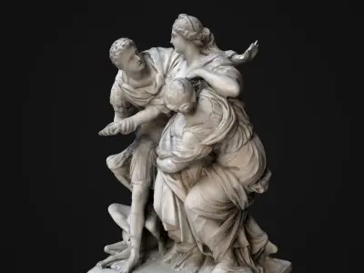 Arria statue Low-poly 3D model