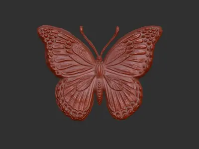 butterfly cnc baserelife  3D print model