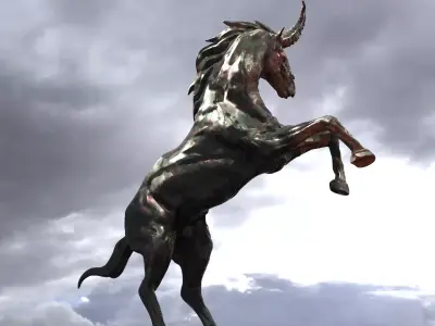 Horned Magic Horse 3D model