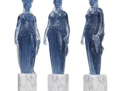 Lalique caryatid of acropolis sculpture 3D model