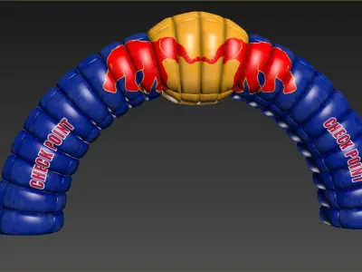 Redbull Start Finish CheckPoint  Low-poly 3D model