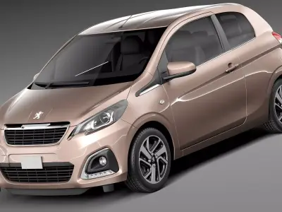 Peugeot 108 3-door 2015 3D model