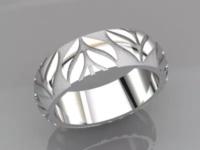 wedding ring 3D print model 8