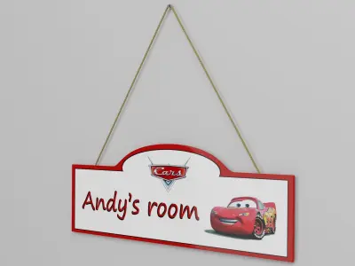 Childrens room sign 3D model