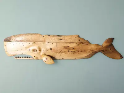 Hand-Carved Sperm Whale 5 3D model