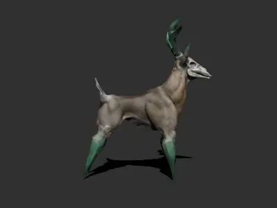 Crystal Deer Low-poly 3D model