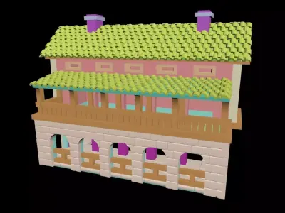 Medieval House 61 3D print model 3D model