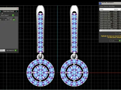 Round earring model 493 3D print model
