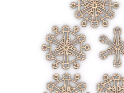 ChristmasStar SnowFlake Design 3D print model