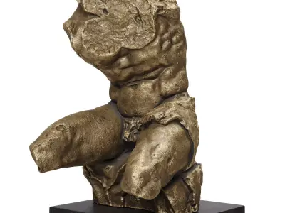The Belvedere Torso sculpture bronze 3D model