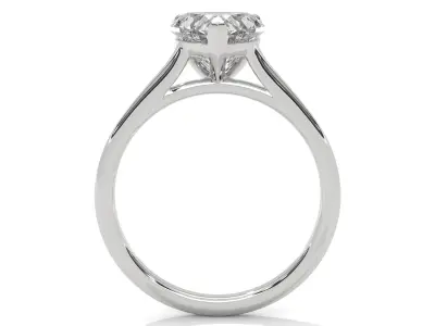 solitaire ring with detail images and 360 render videos 102 3D print model