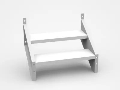 Screwable Two Step Staircase Ladder  3D model